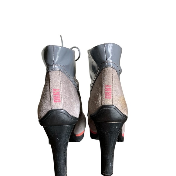Donna Karan Gray and Black Ankle Booties - Picture 4 of 6